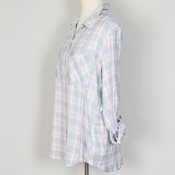 NWT Sanctuary TomBoy Plaid Long Sleeves Shirt M - Picture 4 of 8